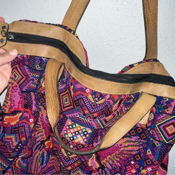 Mermaids and Dragons Hummingbirds Large Convertible Huipil Daybag Backpack - Picture 10 of 16